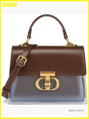 Clear PVC Satchel Handbag, Convertible Crossbody Tote with Turn-Lock,